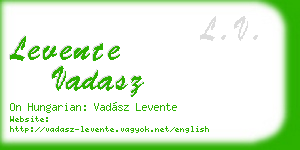 levente vadasz business card